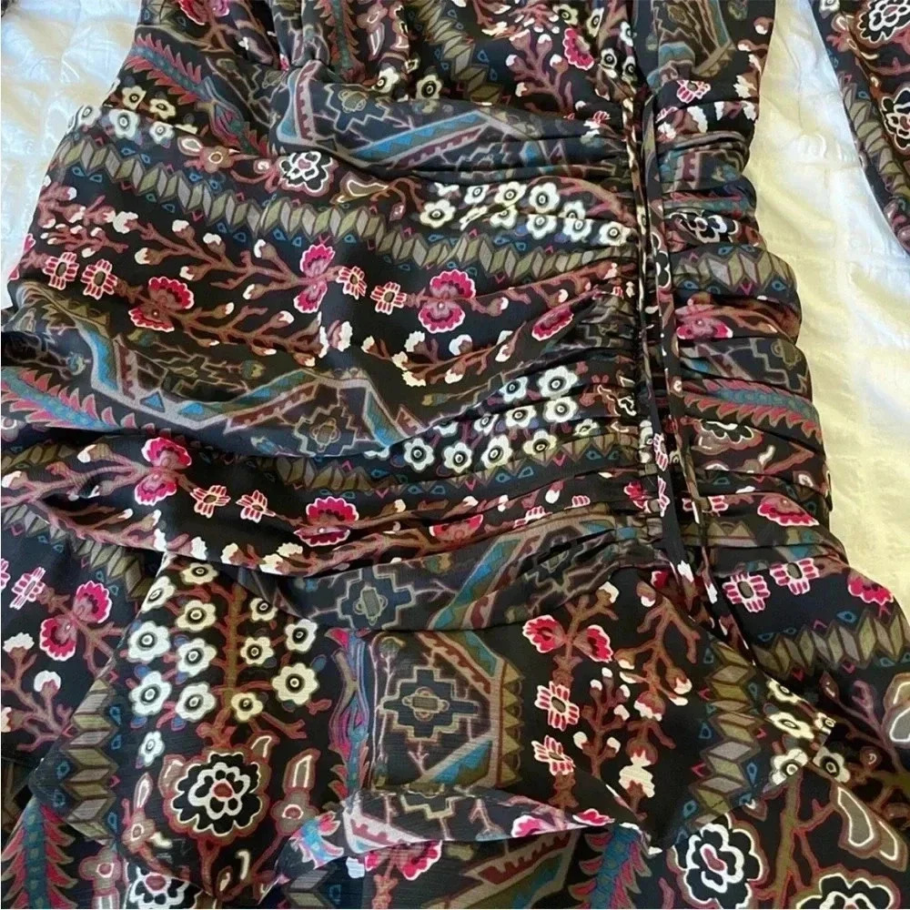 Veronica Beard Edison ruffled printed mini dress - Picture 5 of 9